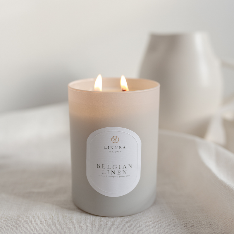 Fresh Linen Wooden Wick Candle
